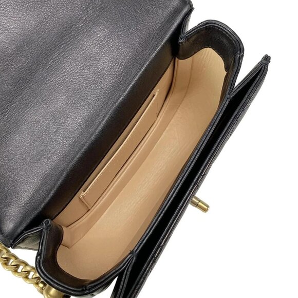 Auth CHANEL Mini Matelasse AS2484 Black Lambskin Shoulder Bag gold hardware - Picture 11 of 14